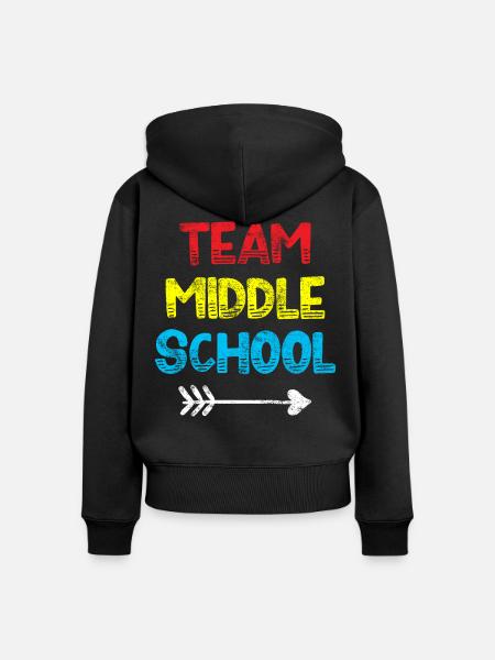 Mittelschule - Frauen Premium Bio Zip Hoodie - Schwarz
