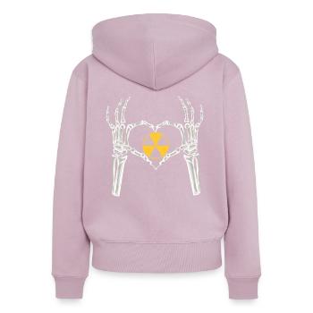 Radiologie Skelett Atom Techniker Student Geschenk - Frauen Premium Bio Zip Hoodie - Altrosa - Hinten - Julia (174cm)