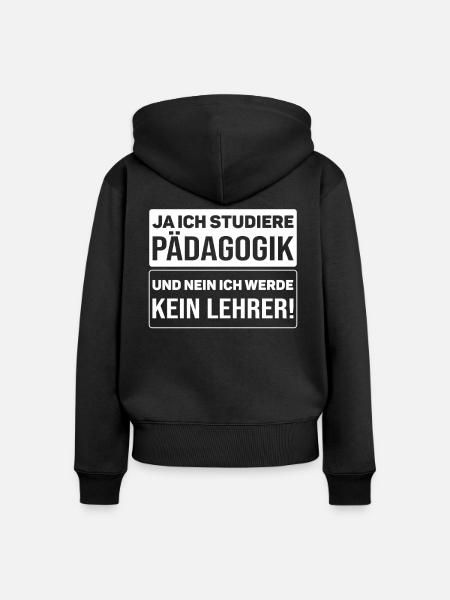 Pädagogikstudent Pädagogik Studium Studierende - Frauen Premium Bio Zip Hoodie - Schwarz