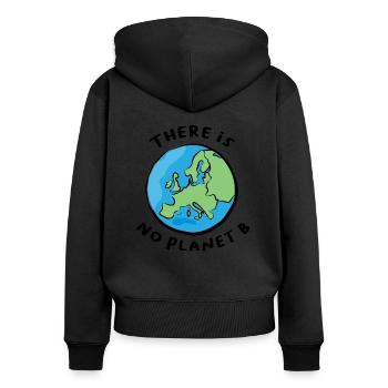 There is no Planet b - Sweat à capuche zippé Premium bio Femme - noir - Dos - Julia (174cm)