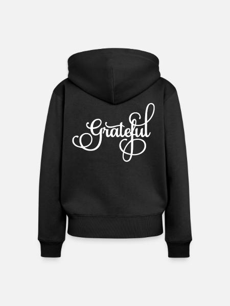Danke - Frauen Premium Bio Zip Hoodie - Schwarz