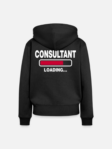 Consultant - Frauen Premium Bio Zip Hoodie - Schwarz