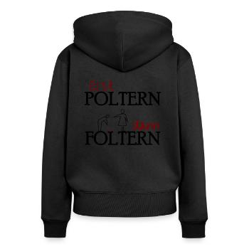 Polterabend Hochzeit Jungeselle Geschenk Lustig - Frauen Premium Bio Zip Hoodie - Schwarz - Hinten - Julia (174cm)
