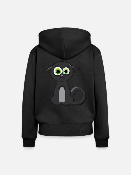 Katzengesicht Kätzchen - Frauen Premium Bio Zip Hoodie - 