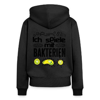 Mikrobiologe Mikrobiologie Labormitarbeiter - Frauen Premium Bio Zip Hoodie - Schwarz - Hinten - Julia (174cm)