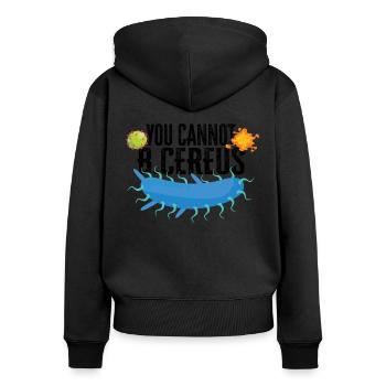 Microbiologiste Microbiologie Laboratoire Biologie Cadeau - Sweat à capuche zippé Premium bio Femme - noir - Dos - Julia (174cm)