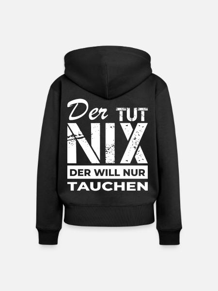 Tauchen - Taucher - Frauen Premium Bio Zip Hoodie - Schwarz