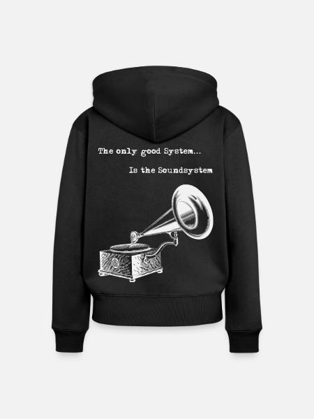 Soundsystem Good System - Frauen Premium Bio Zip Hoodie - Schwarz