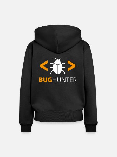 Bug Hunter Programmierer Debugger - Frauen Premium Bio Zip Hoodie - Schwarz