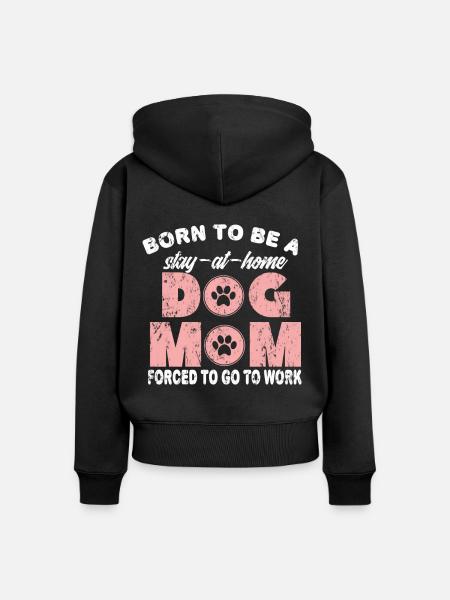 Hunde Mama - Frauen Premium Bio Zip Hoodie - Schwarz