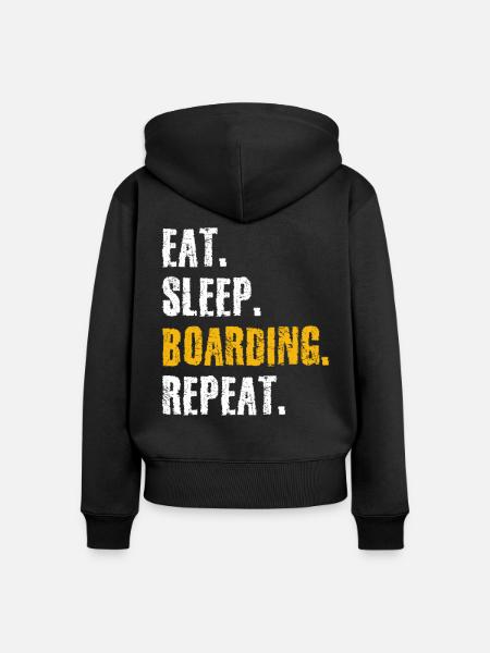 Snowboard Snowboarden - Frauen Premium Bio Zip Hoodie - Schwarz