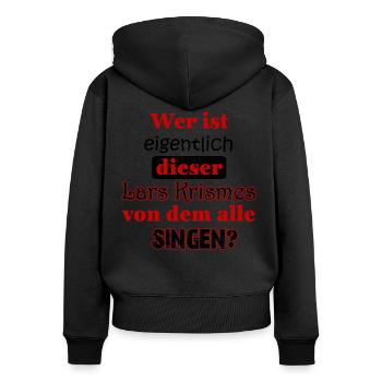 Weihnachten Last Christmas - Lustige Sprüche - Frauen Premium Bio Zip Hoodie - Schwarz - Hinten - Julia (174cm)