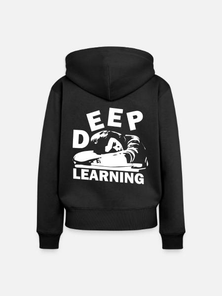 Deep Learning - Frauen Premium Bio Zip Hoodie - Schwarz
