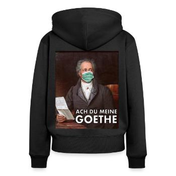 Oh you my Goethe mouthguard virus Wolfgang - Women's Premium Organic Zip Hoodie - black - Back - Julia (174cm)