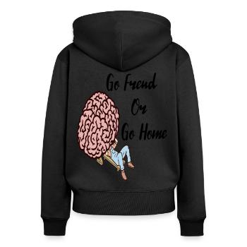 Psychiatrist psychology studies Freud therapy - Women's Premium Organic Zip Hoodie - black - Back - Julia (174cm)