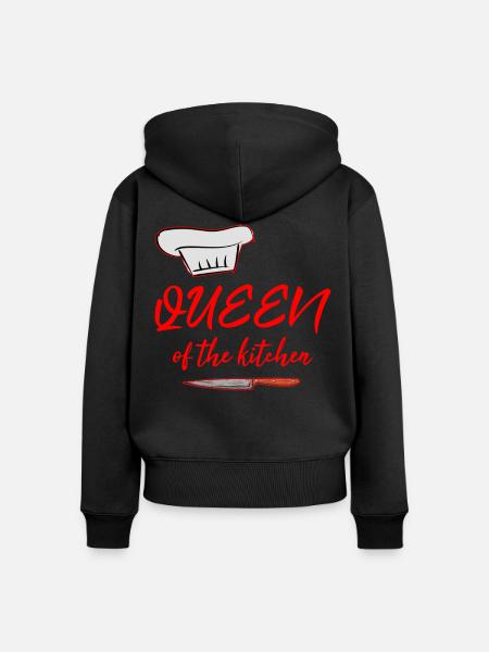 Köchin - Frauen Premium Bio Zip Hoodie - Schwarz