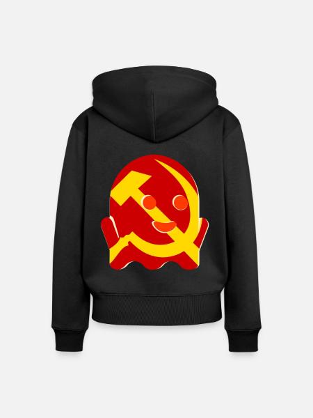 Kommunismus Gespenst Geschenk - Frauen Premium Bio Zip Hoodie - Schwarz