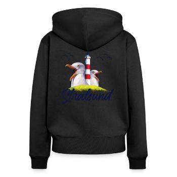 Stralsund Hanseatic City of the Baltic Sea gift - Women's Premium Organic Zip Hoodie - black - Back - Julia (174cm)