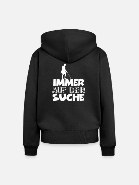 Sondler Sondeln Sondengänger - Frauen Premium Bio Zip Hoodie - Schwarz
