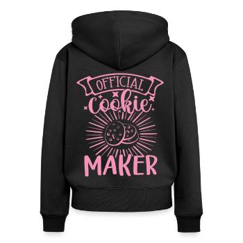 Baking Design Cookie Maker Baker Gift Idea - Women's Premium Organic Zip Hoodie - black - Back - Julia (174cm)