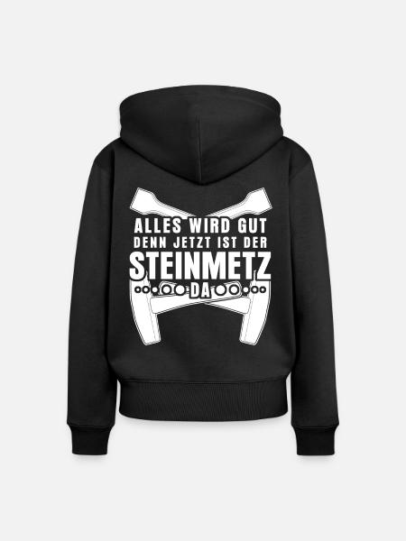 Steinmetz - Frauen Premium Bio Zip Hoodie - Schwarz