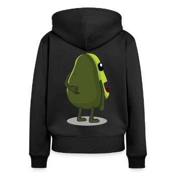 Looked in Avocado Looked in - Women's Premium Organic Zip Hoodie - black - Back - Julia (174cm)
