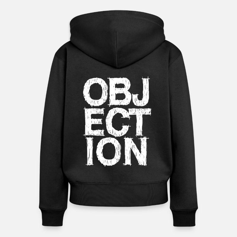 Arrêt de l'appel d'opposition - Sweat à capuche zippé Premium bio Femme - noir