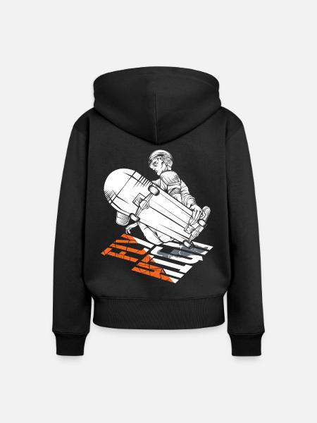 Skating - Frauen Premium Bio Zip Hoodie - Schwarz