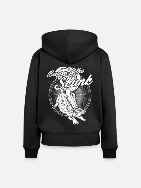 Stinktier - Frauen Premium Bio Zip Hoodie - Schwarz