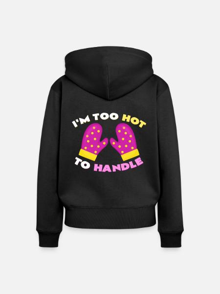 Bäckerin - Frauen Premium Bio Zip Hoodie - Schwarz