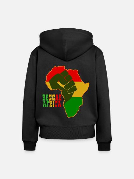 Reggae Africa - Frauen Premium Bio Zip Hoodie - Schwarz