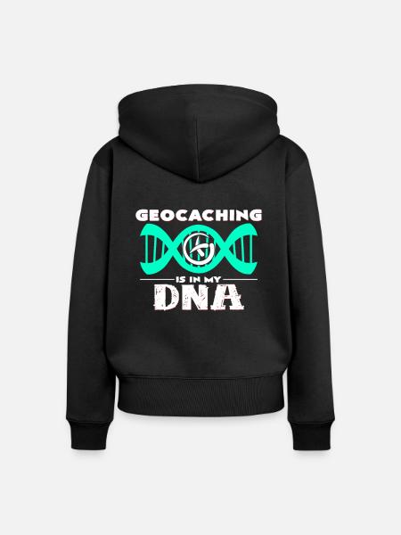 Geocaching - Frauen Premium Bio Zip Hoodie - Schwarz