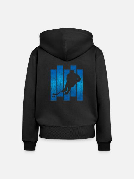Eishockey - Frauen Premium Bio Zip Hoodie - Schwarz