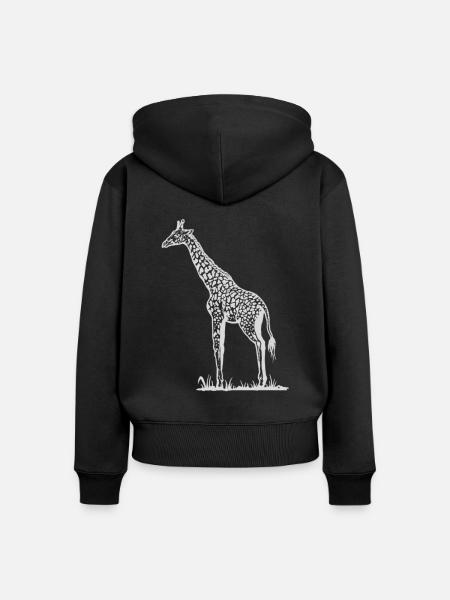 Giraffe - Frauen Premium Bio Zip Hoodie - Schwarz
