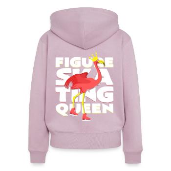 figure skater - Women's Premium Organic Zip Hoodie - dusky pink - Back - Julia (174cm)