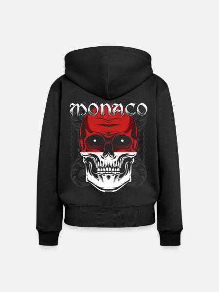 Monaco - Frauen Premium Bio Zip Hoodie - Schwarz