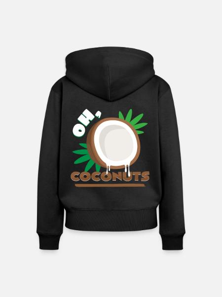 Kokosnuss - Frauen Premium Bio Zip Hoodie - Schwarz