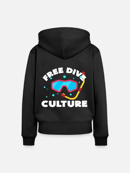 Freitauchen - Frauen Premium Bio Zip Hoodie - Schwarz