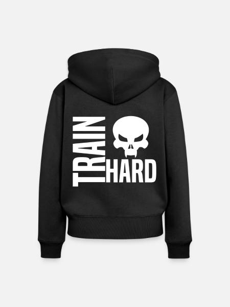 Training - Frauen Premium Bio Zip Hoodie - Schwarz