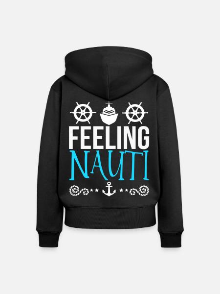 Boot - Frauen Premium Bio Zip Hoodie - Schwarz