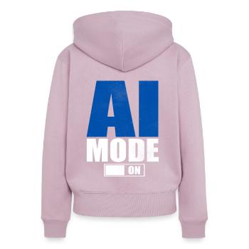 Künstliche Intelligenz Geschenk KI AI Technologie - Frauen Premium Bio Zip Hoodie - Altrosa - Hinten - Julia (174cm)