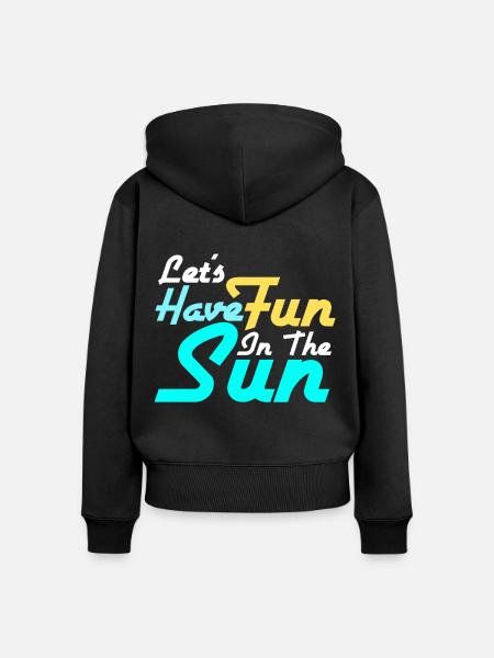 Sonne - Frauen Premium Bio Zip Hoodie - Schwarz