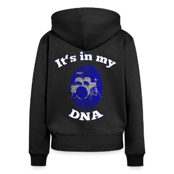 Schlagzeuger Schlagzeugspieler Drummer Schlagzeug - Frauen Premium Bio Zip Hoodie - Schwarz - Hinten - Julia (174cm)
