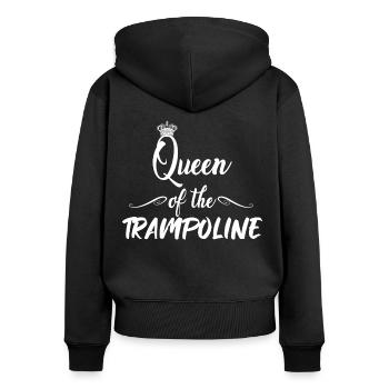 Queen of the trampoline - Jump Jumping Trampolin - Sweat à capuche zippé Premium bio Femme - noir - Dos - Julia (174cm)