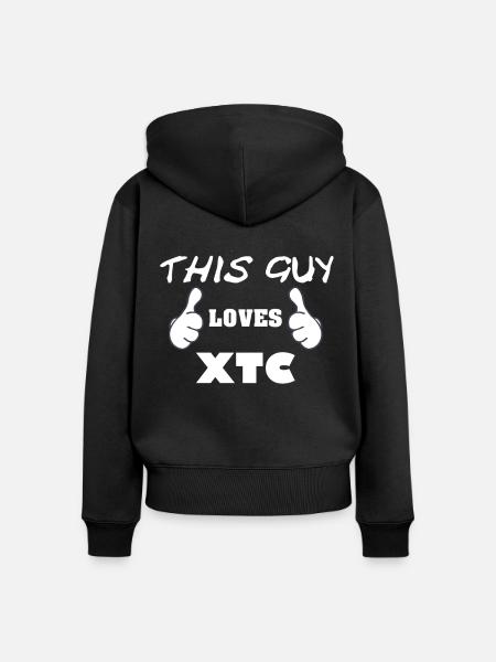 This Guy Loves Xtc - Frauen Premium Bio Zip Hoodie - Schwarz