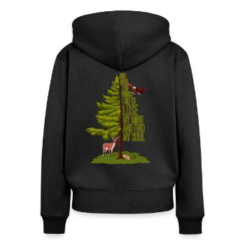 And Into The Forest I Go To Lose My Mind And F... - Frauen Premium Bio Zip Hoodie - Schwarz - Hinten - Julia (174cm)