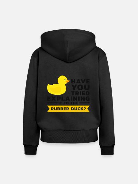 Programmierer Gummiente Debug - Frauen Premium Bio Zip Hoodie -