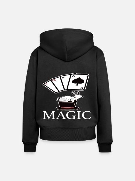 Magic - Frauen Premium Bio Zip Hoodie - Schwarz
