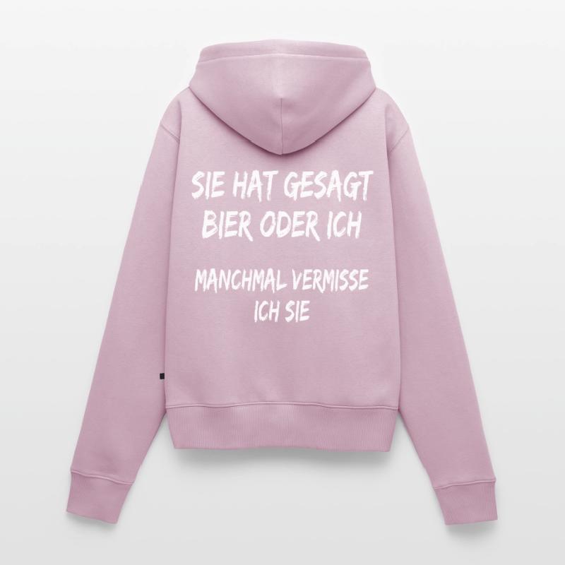 Sie hat gesagt Bier oder ich lustiger Bier spruch Frauen Premium Bio Zip Hoodie
