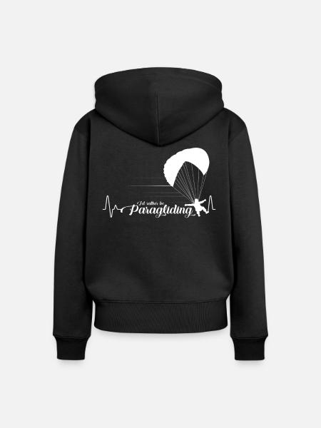 Gleitschirmfliegen - Frauen Premium Bio Zip Hoodie - Schwarz